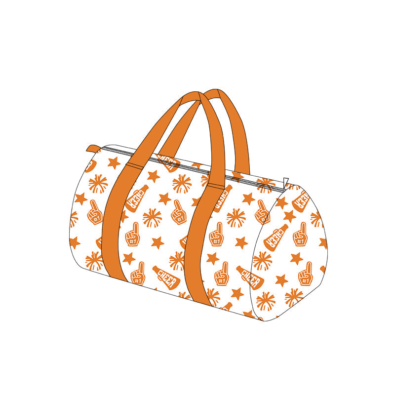 Yellow stars firework cheer team duffel bag