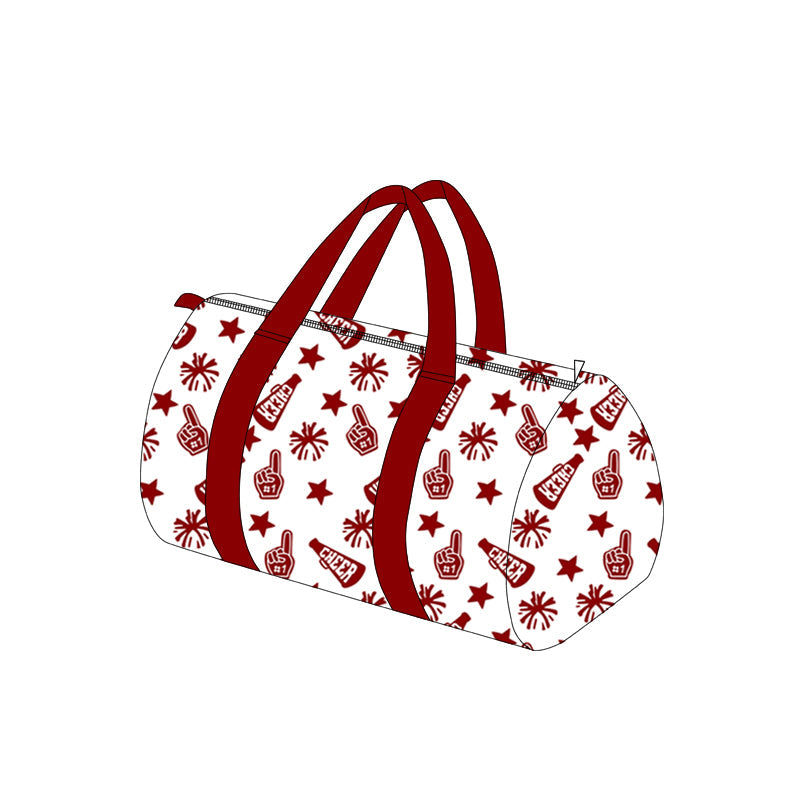 Maroon stars firework cheer team duffel bag