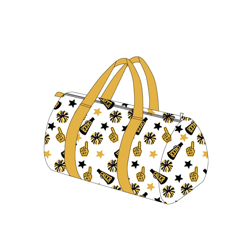 Gold stars firework cheer team duffel bag