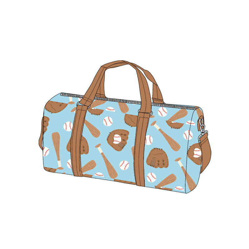 Light blue baseball team duffel bag