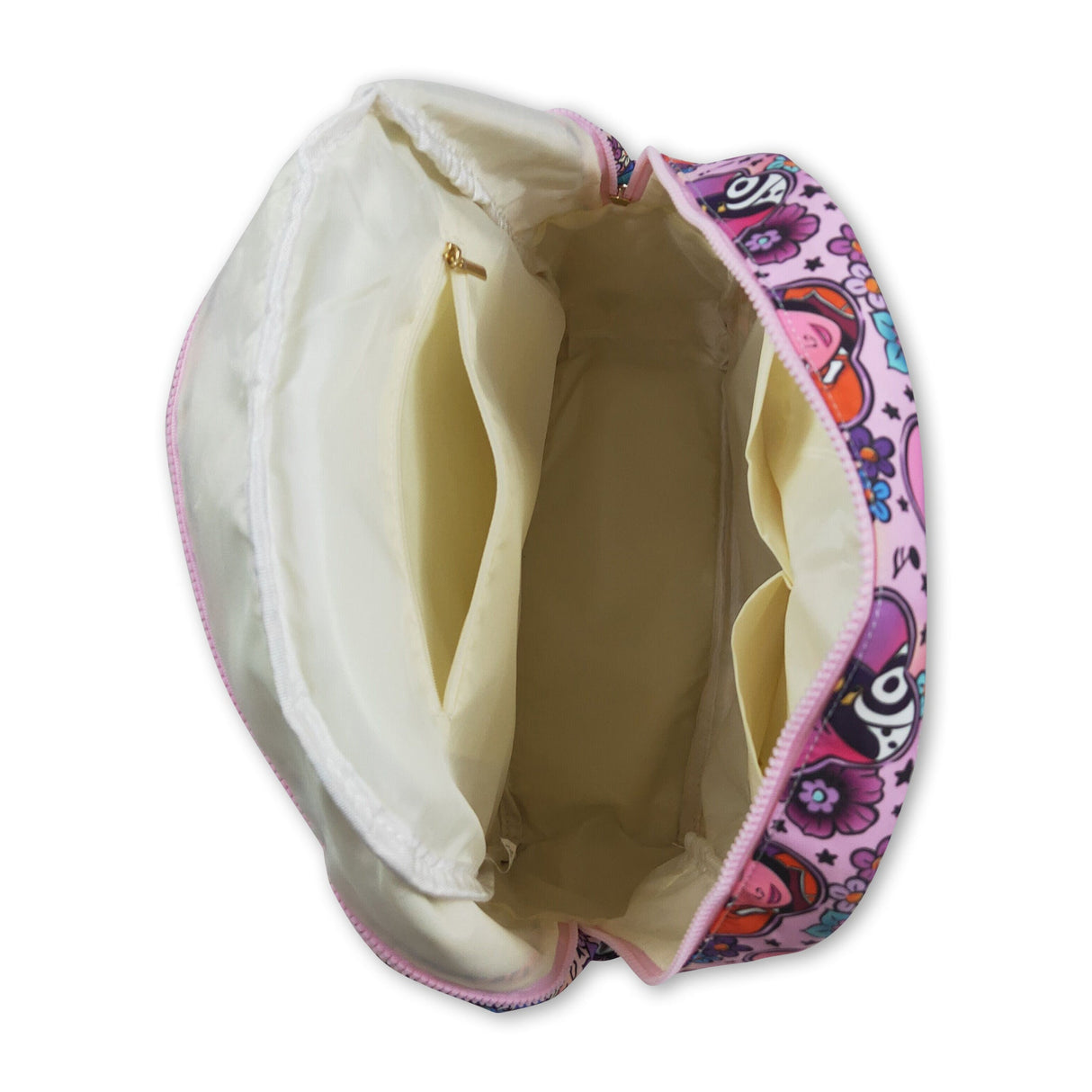 Purple floral tiger music hunter kids girls backpack