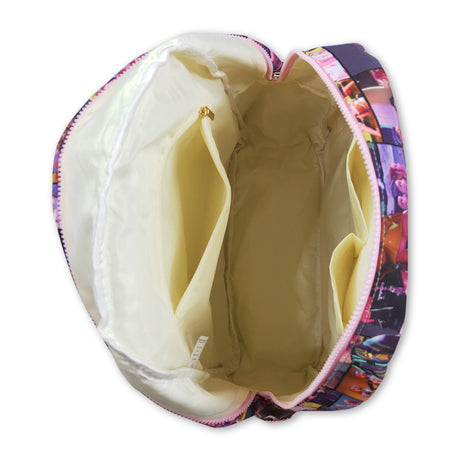 Purple patchwork music hunter kids girls backpack