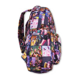 Purple patchwork music hunter kids girls backpack