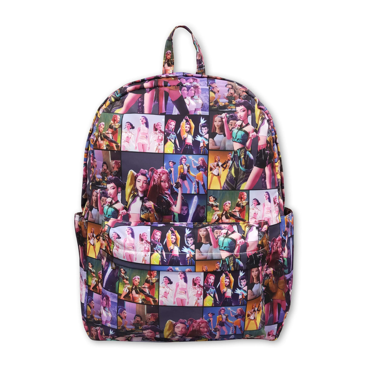 Purple patchwork music hunter kids girls backpack