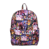 Purple patchwork music hunter kids girls backpack