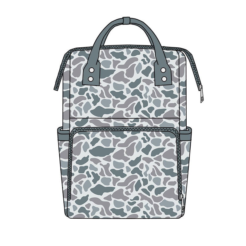 Grey camo hunting baby mommy diaper backpack
