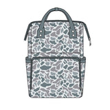 Grey camo hunting baby mommy diaper backpack