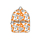 Orange grey camo children kids team backpack