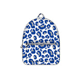 Blue grey leopard children kids girls team backpack