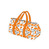 Orange grey camo adult team duffel bag