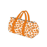 Orange grey leopard adult women team duffel bag