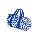 Blue grey leopard adult women team duffel bag