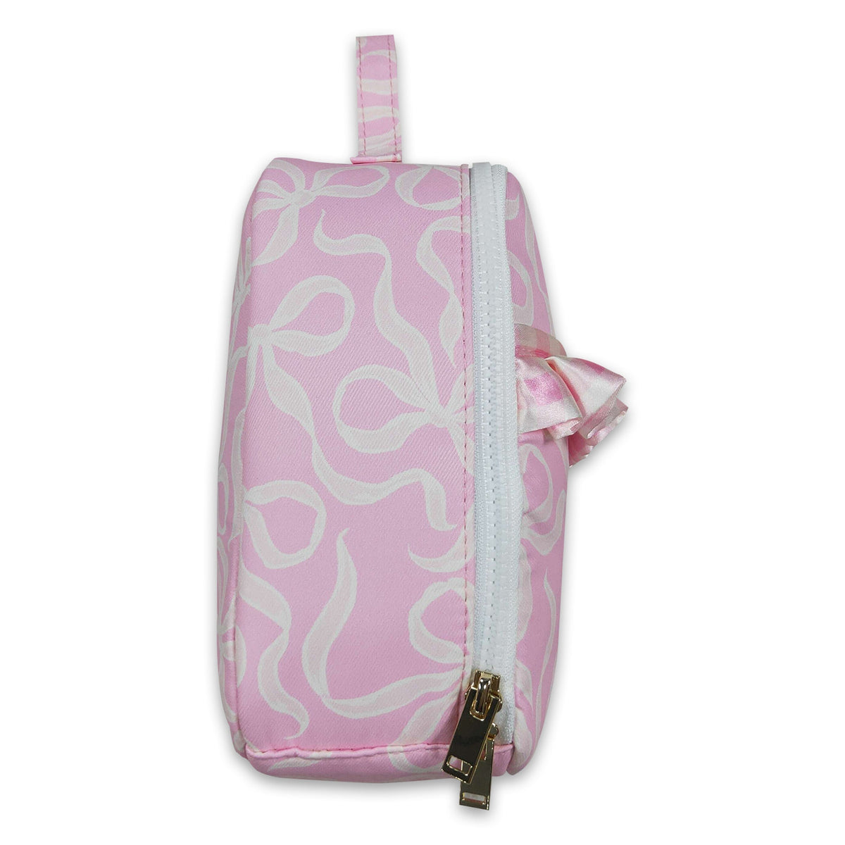 Light pink bow ruffle kids girls lunch box bag