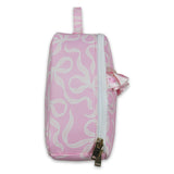 Light pink bow ruffle kids girls lunch box bag