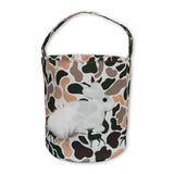 Hunting camo rabbit embroidery kids Easter basket