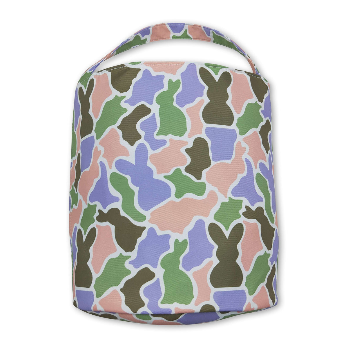 Colorful camo rabbit embroidery kids Easter basket