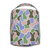 Colorful camo rabbit embroidery kids Easter basket