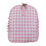 Pink plaid ruffle women duffel bag