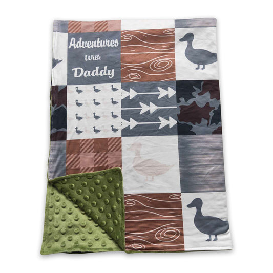 Adventure with daddy duck baby boy blankets