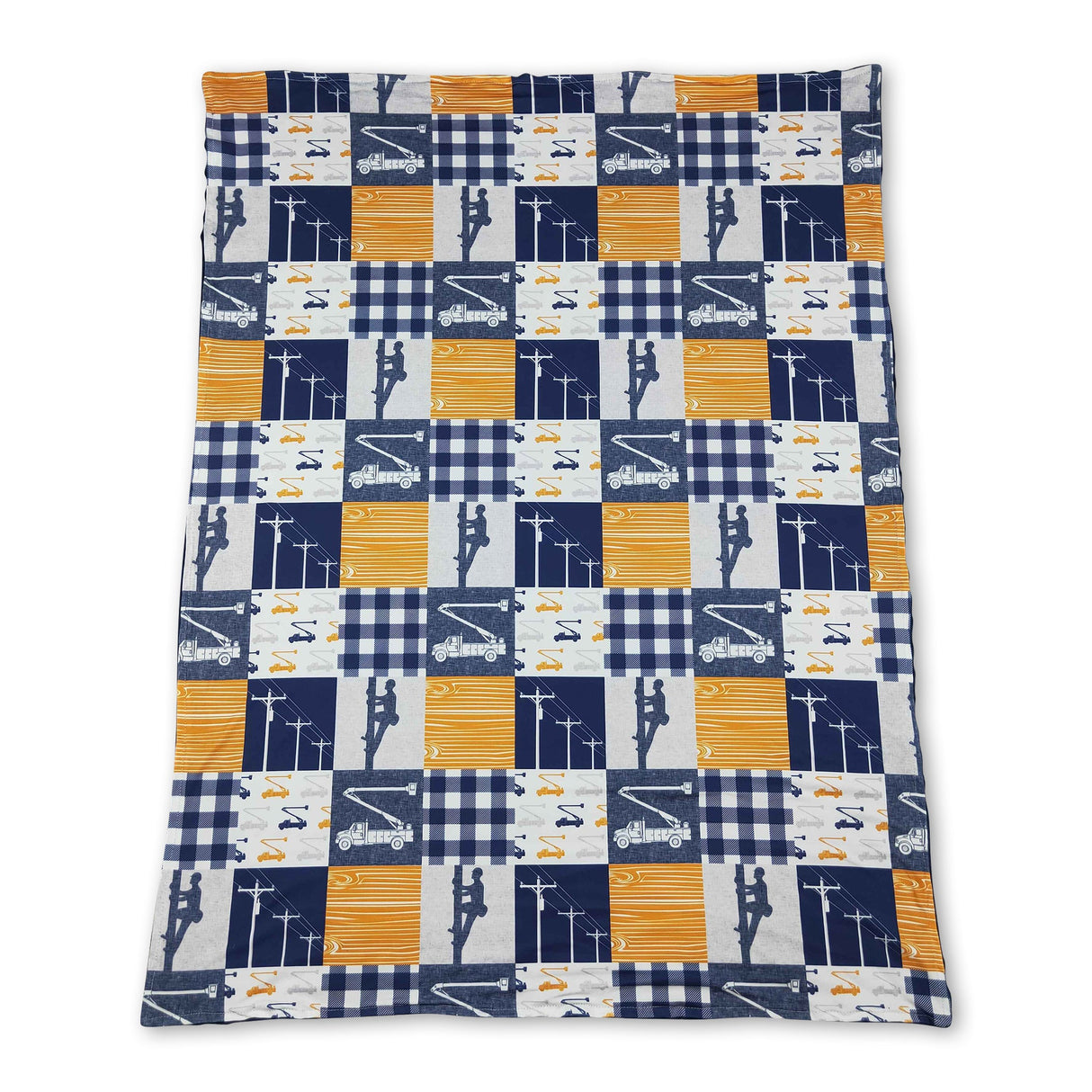 Plaid lineman patchwork baby kids blankets