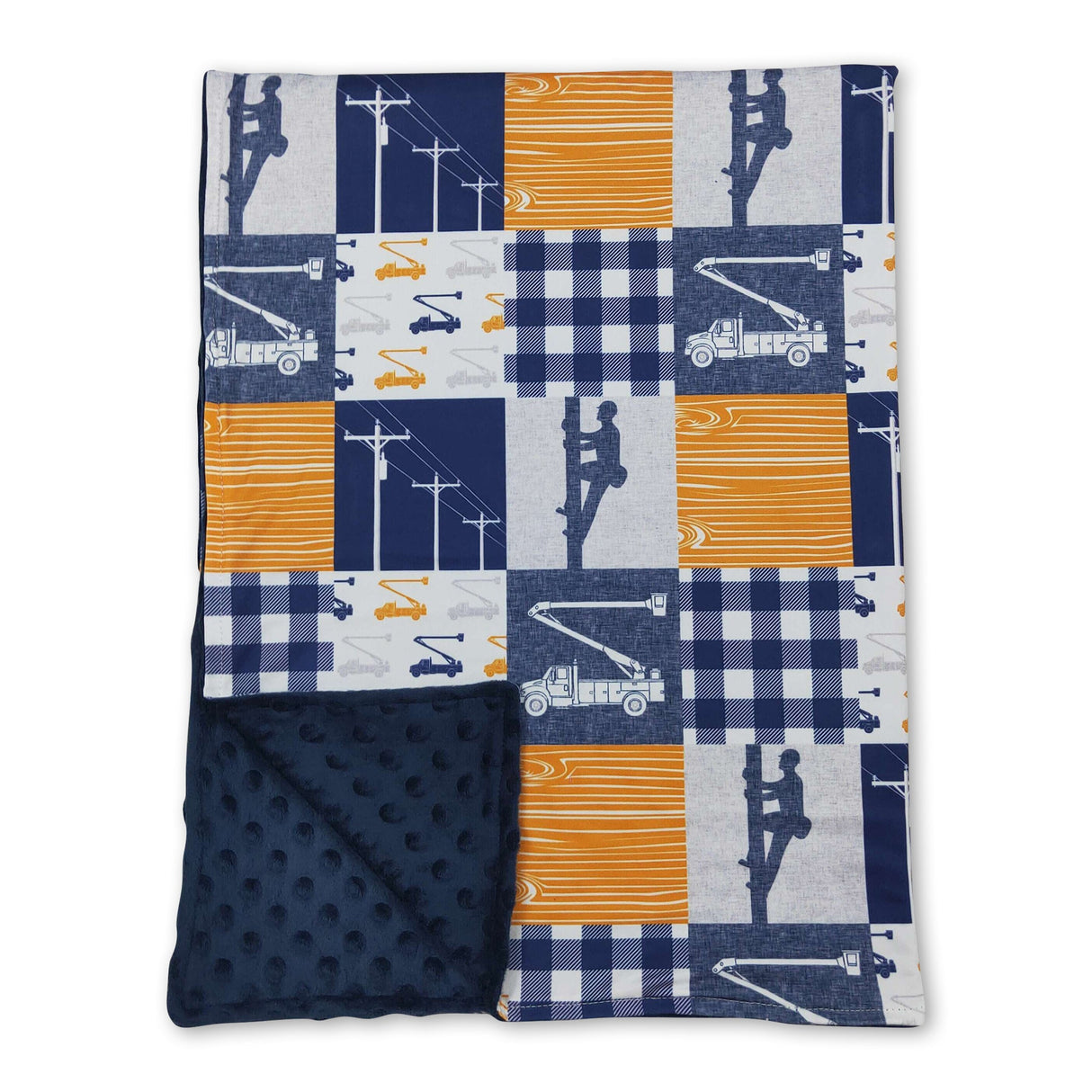 Plaid lineman patchwork baby kids blankets