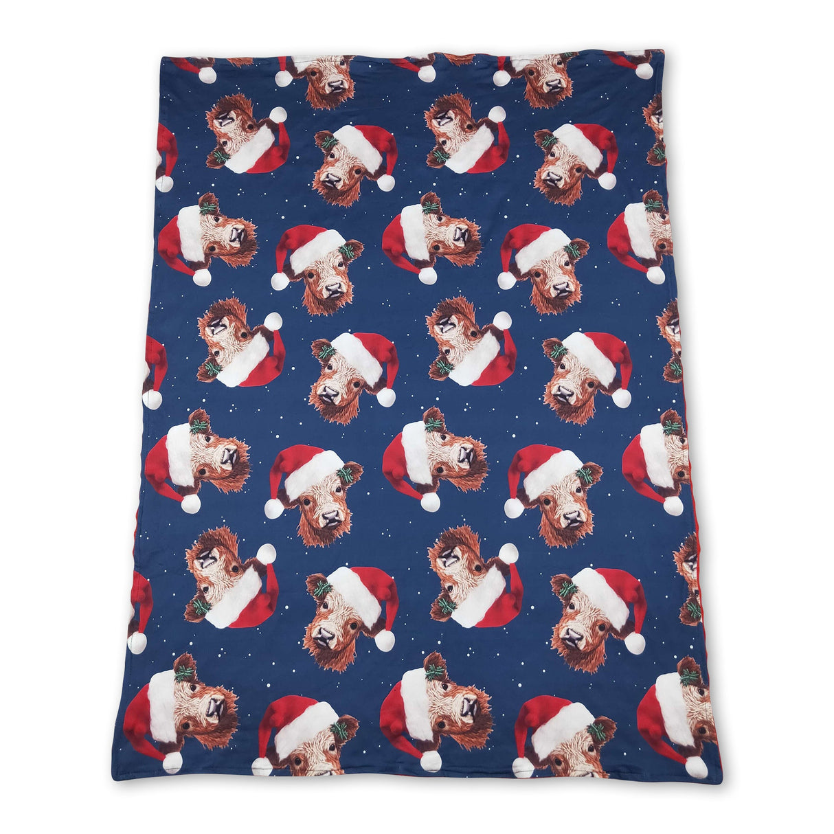 Christmas hat cow red polka dots baby Christmas blankets