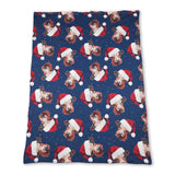 Christmas hat cow red polka dots baby Christmas blankets
