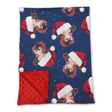 Christmas hat cow red polka dots baby Christmas blankets