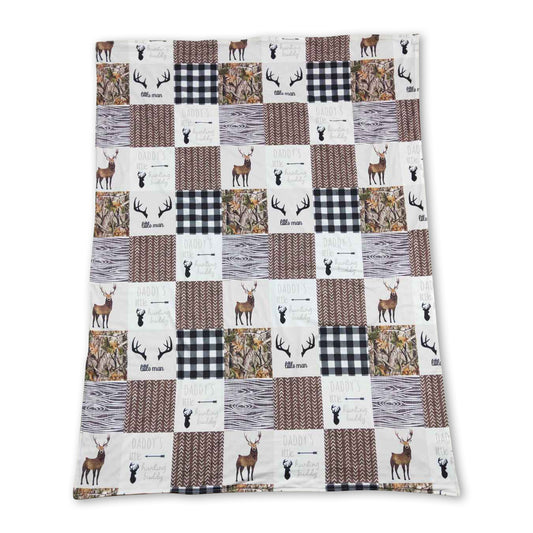Daddy's little hunting buddy patchwork baby blankets