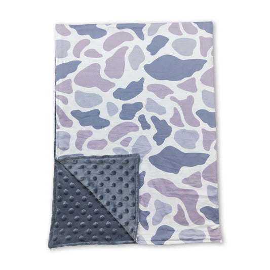 Grey polka dots camo baby kids blankets