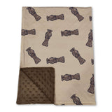 Brown camo duck call baby kids hunting blankets