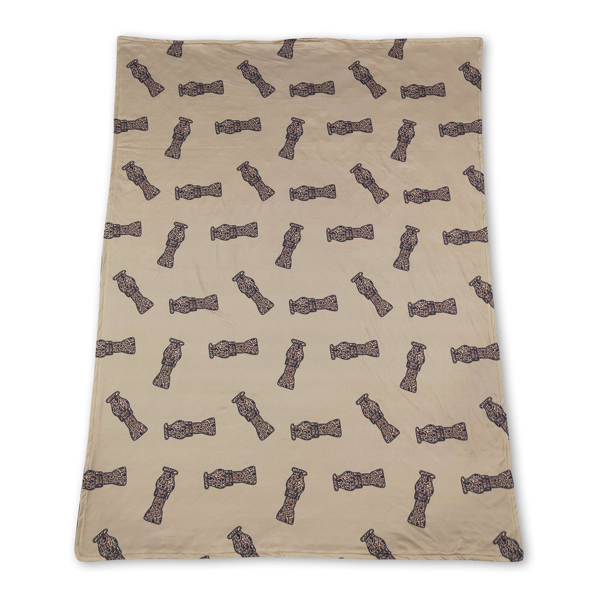 Brown camo duck call baby kids hunting blankets