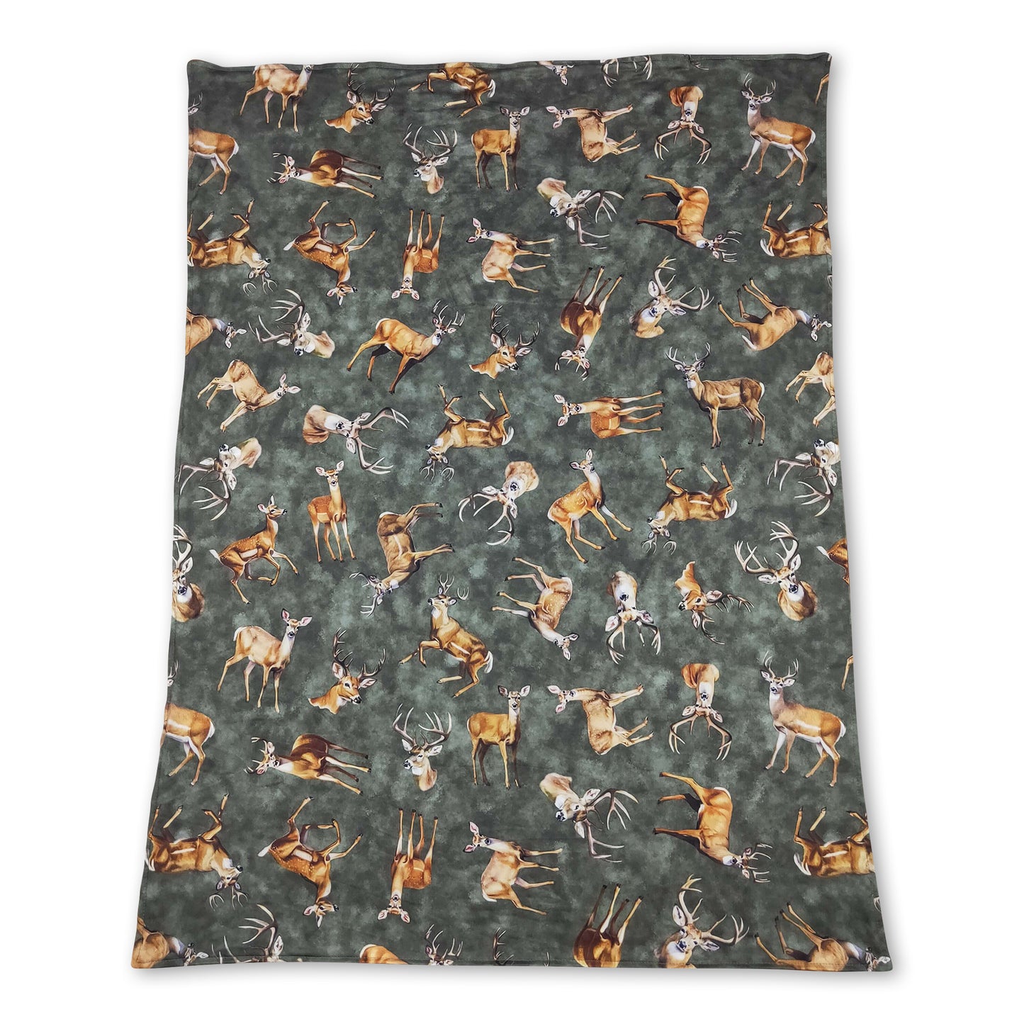 Brown polka dots deer hunting baby blankets