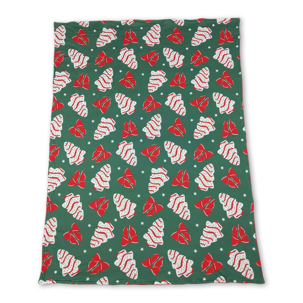 Christmas tree cakes bow baby girls blankets