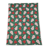 Christmas tree cakes bow baby girls blankets