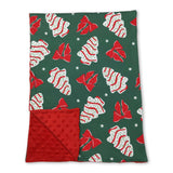 Christmas tree cakes bow baby girls blankets