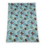 Bull skull boots hat cactus baby kids western blankets