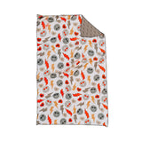 Grey smile thunder heart kids boys Valentine's blanket