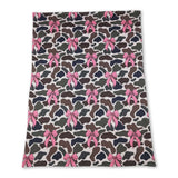 Pink bow camo baby girls blanket