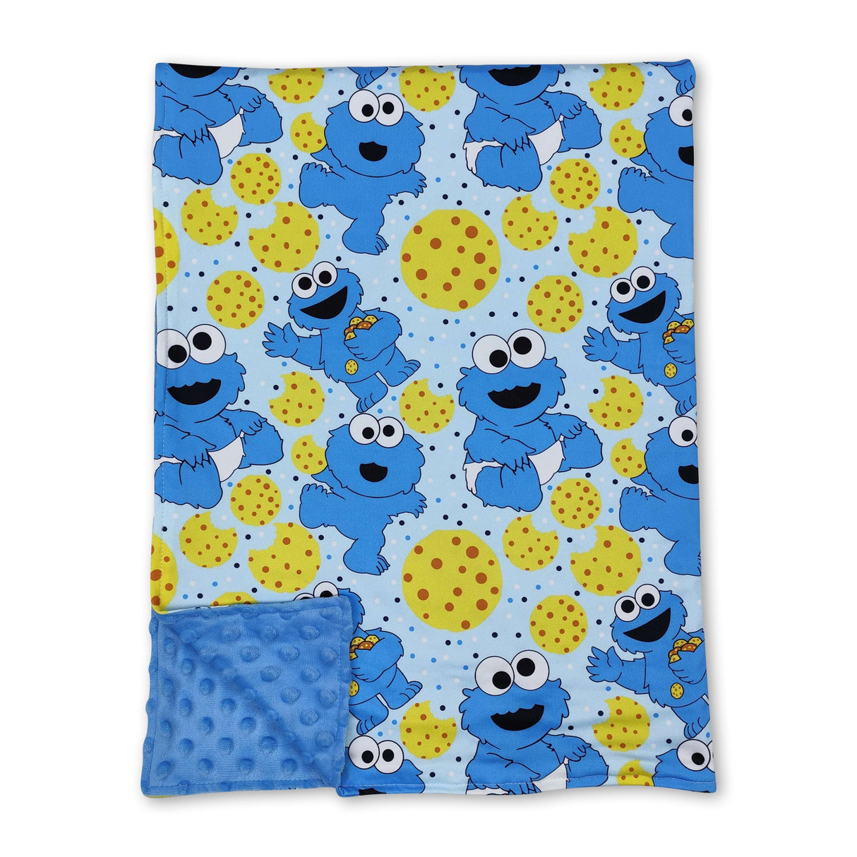 Blue polka dots cookie baby boy blankets