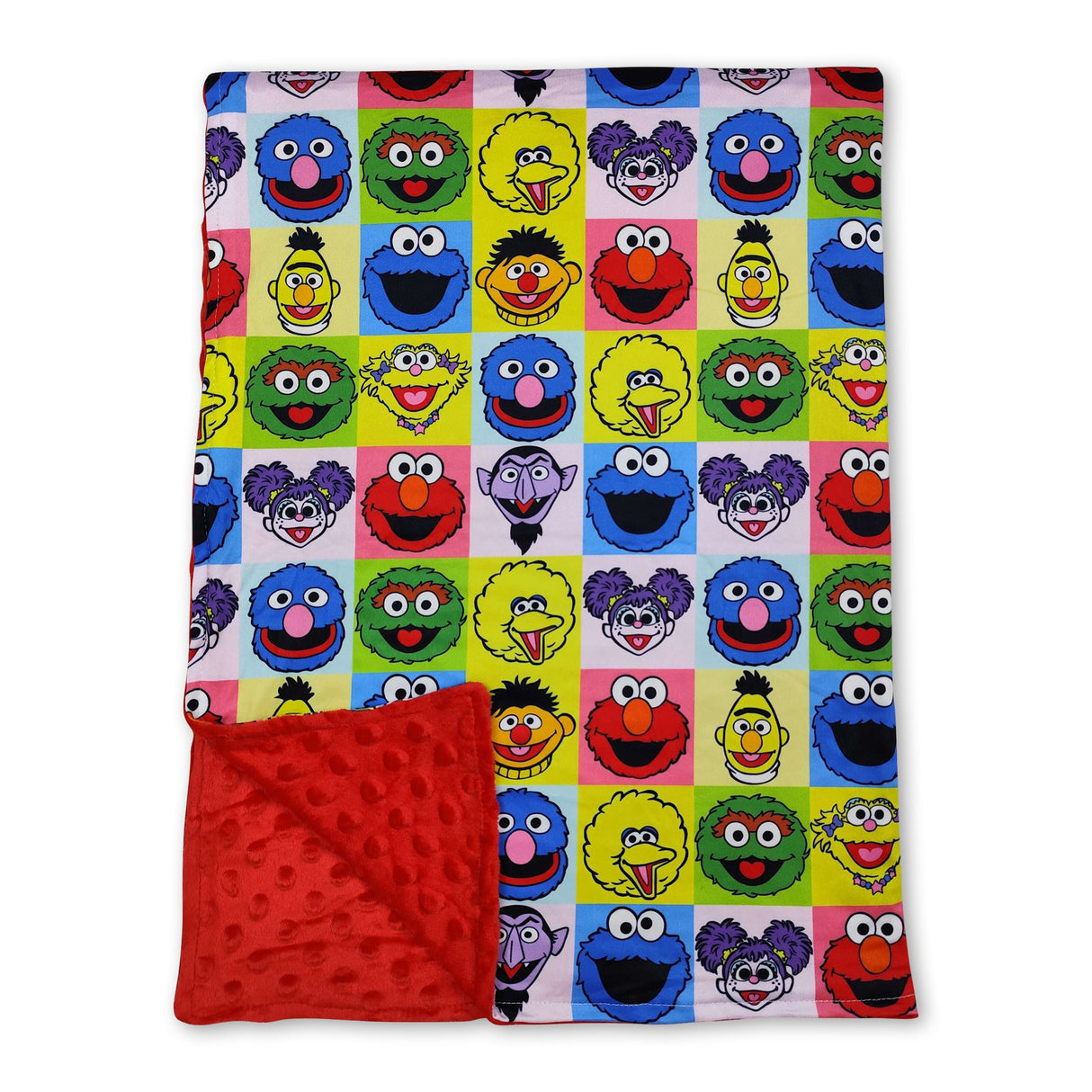Red polka dots cookie plaid baby kids blankets
