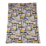Constructions yellow polka dots kids boys blankets