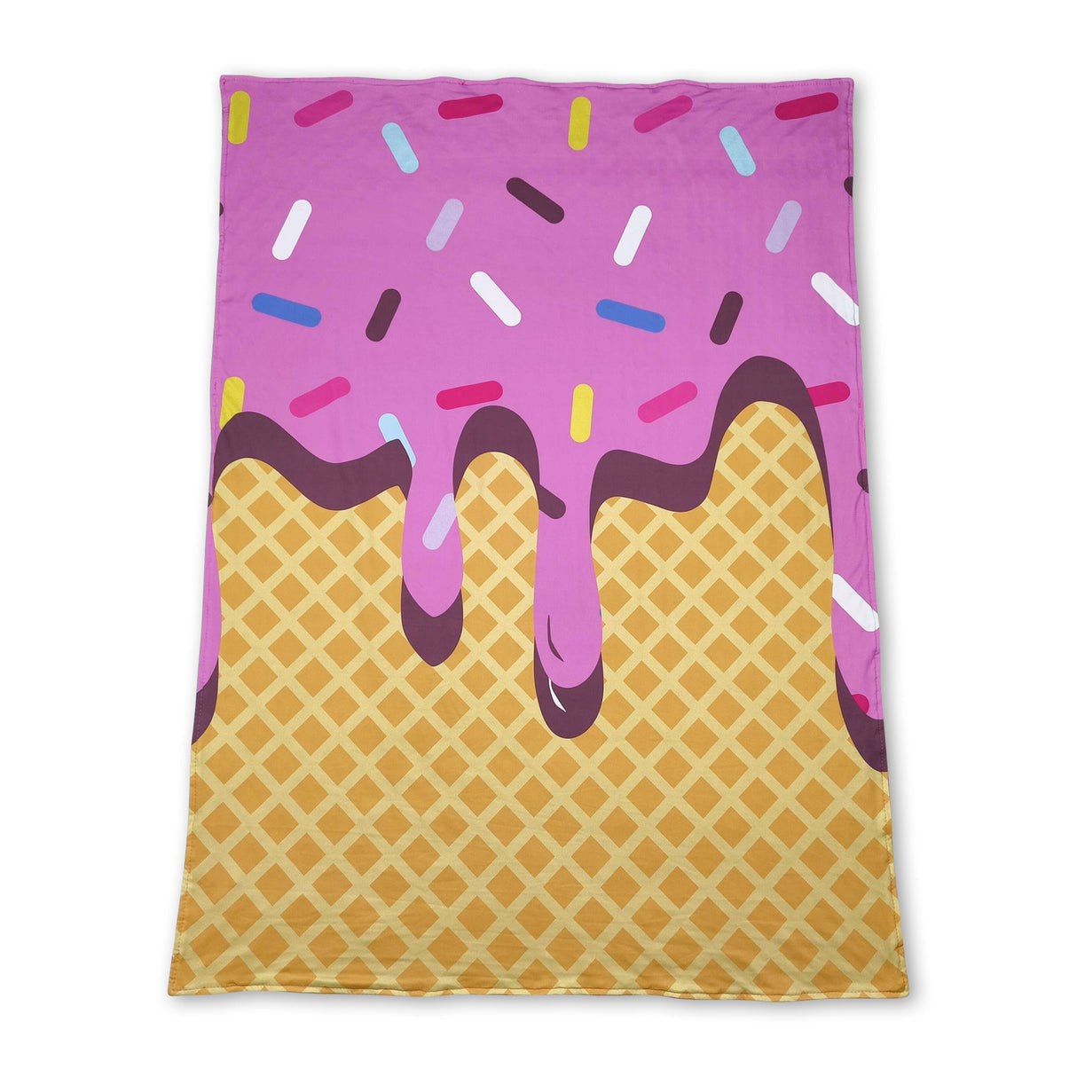 Pink sprinkle ice cream baby girls team blanket