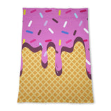 Pink sprinkle ice cream baby girls team blanket
