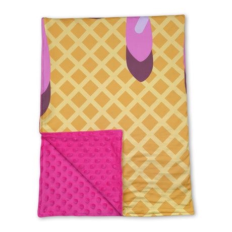 Pink sprinkle ice cream baby girls team blanket