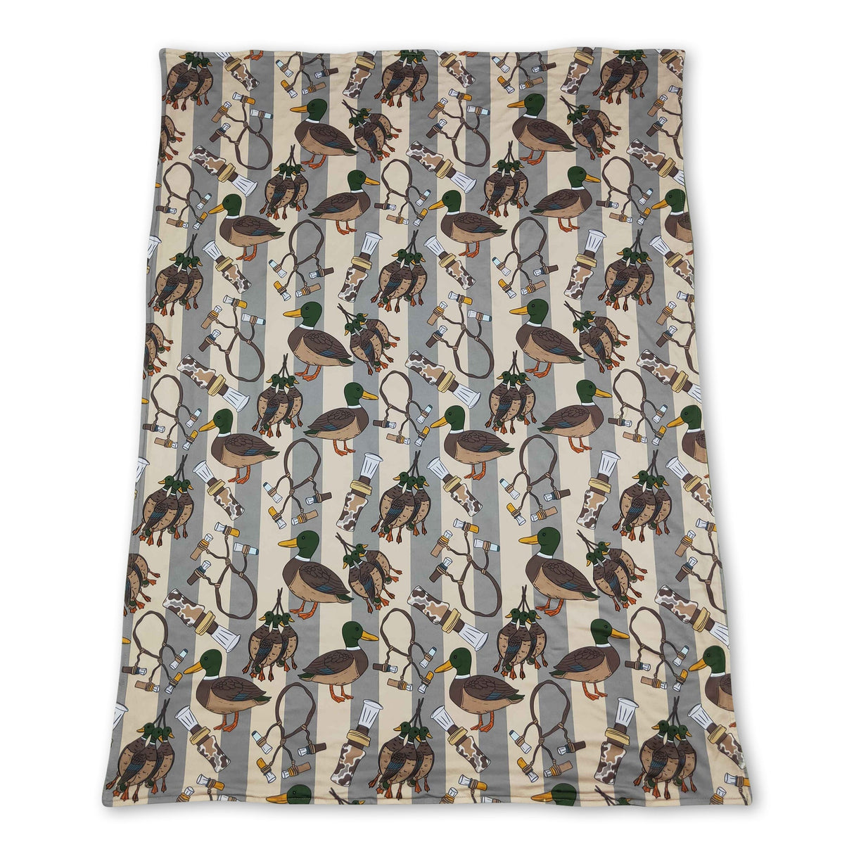 Camo duck call stripe hunting baby kids blankets