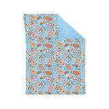 Blue boots hat western baby kids blankets