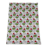 Christmas lighting green face baby kids blankets