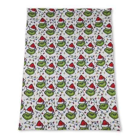 Christmas lighting green face baby kids blankets
