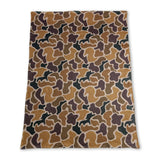 Brown polka dots camo baby boy hunting blanket